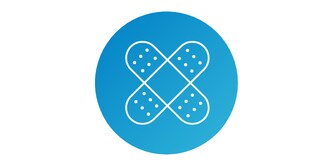Icône avec pansements
