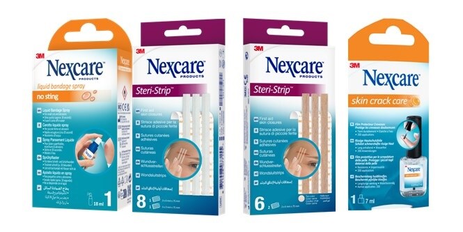 Nexcare™ : packshots de produits à usages spécifiques
