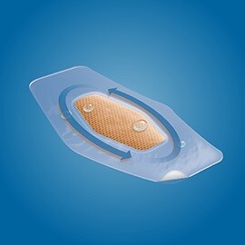 pansement waterproof couvert de gouttelettes d’eau